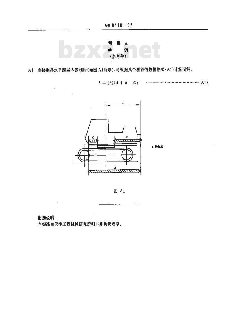 GB 8418-1987 土方机械 整机尺寸的测量方法