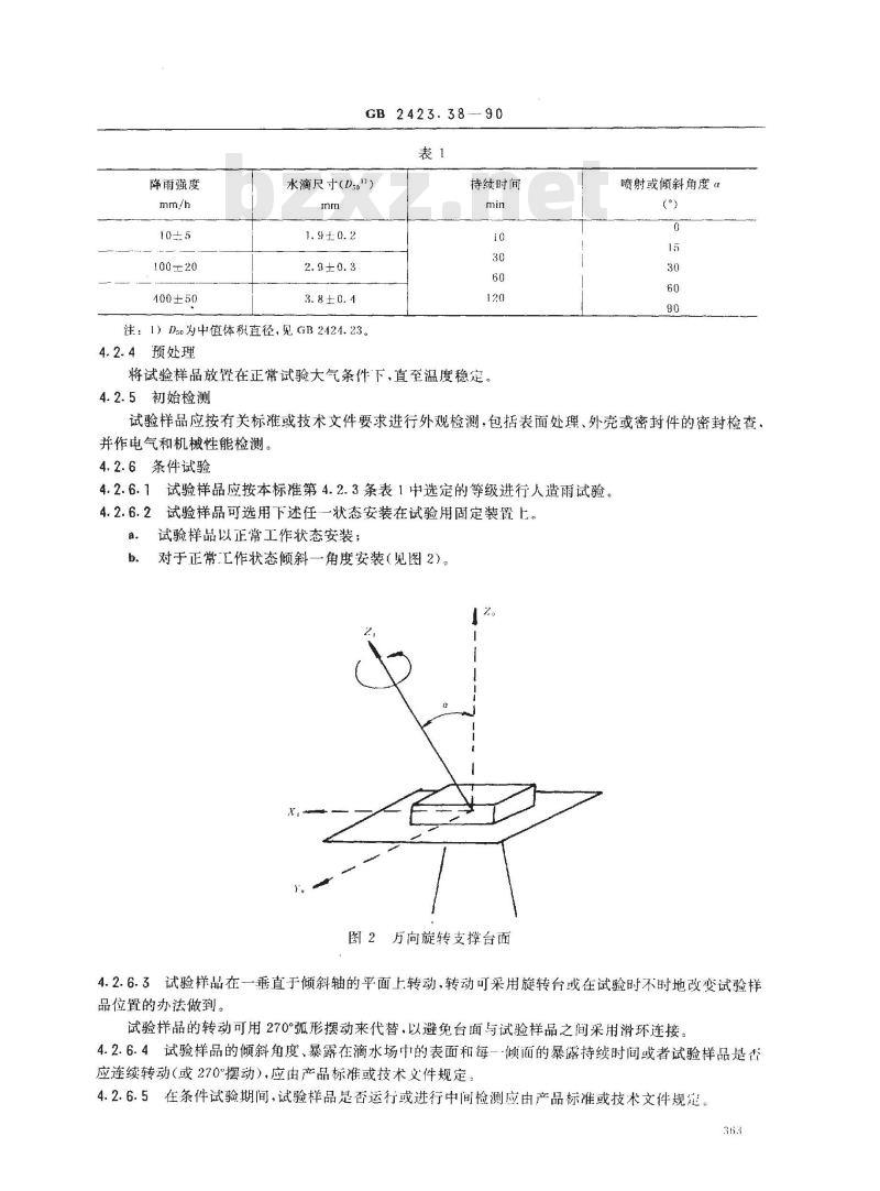 GB/T 2423.38-1990 电工电子产品基本环境试验规程 试验R:水试验方法