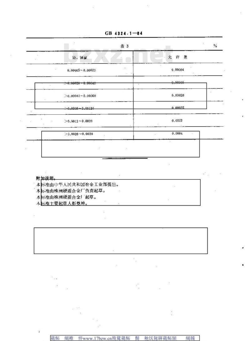 GB/T 4324.1-1984 钨化学分析方法 方波极谱法连续测定铅,镉量