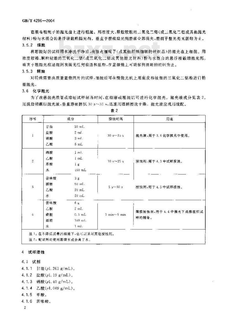 GB/T 4296-2004 变形镁合金显微组织检验方法