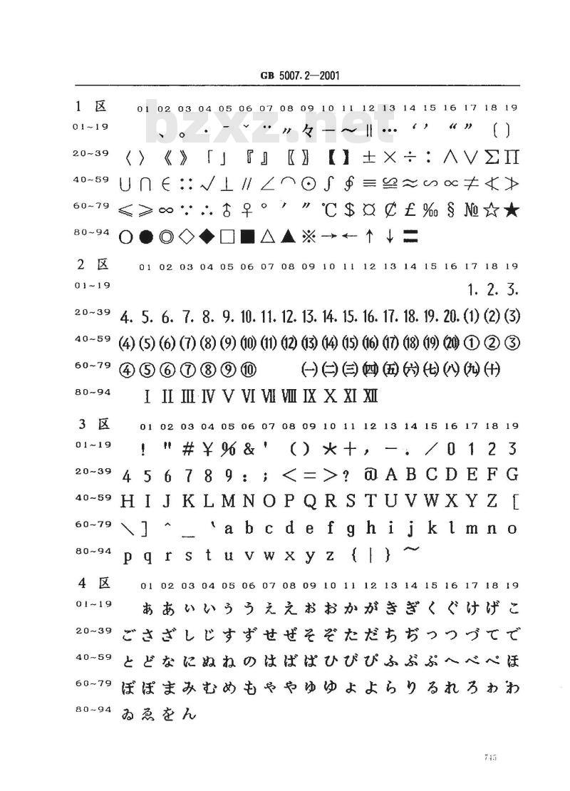 GB 5007.2-2001 信息技术 汉字编码字符集(辅助集) 24点阵字型