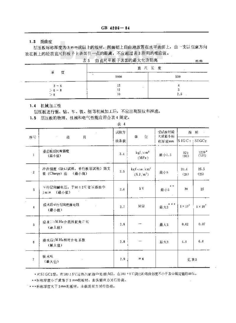 GB/T 4206-1984 有机硅层压玻璃布板