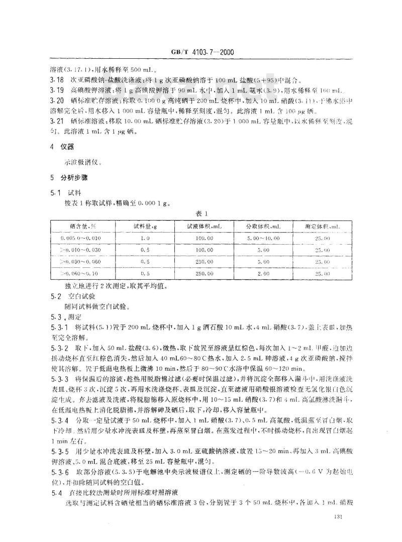 GB/T 4103.7-2000 铅及铅合金化学分析方法 硒量的测定