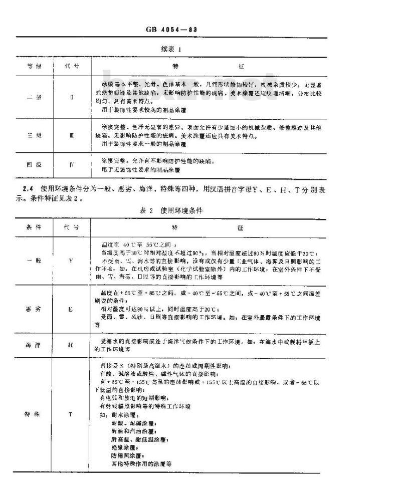 GB/T 4054-1983 涂料涂覆标记