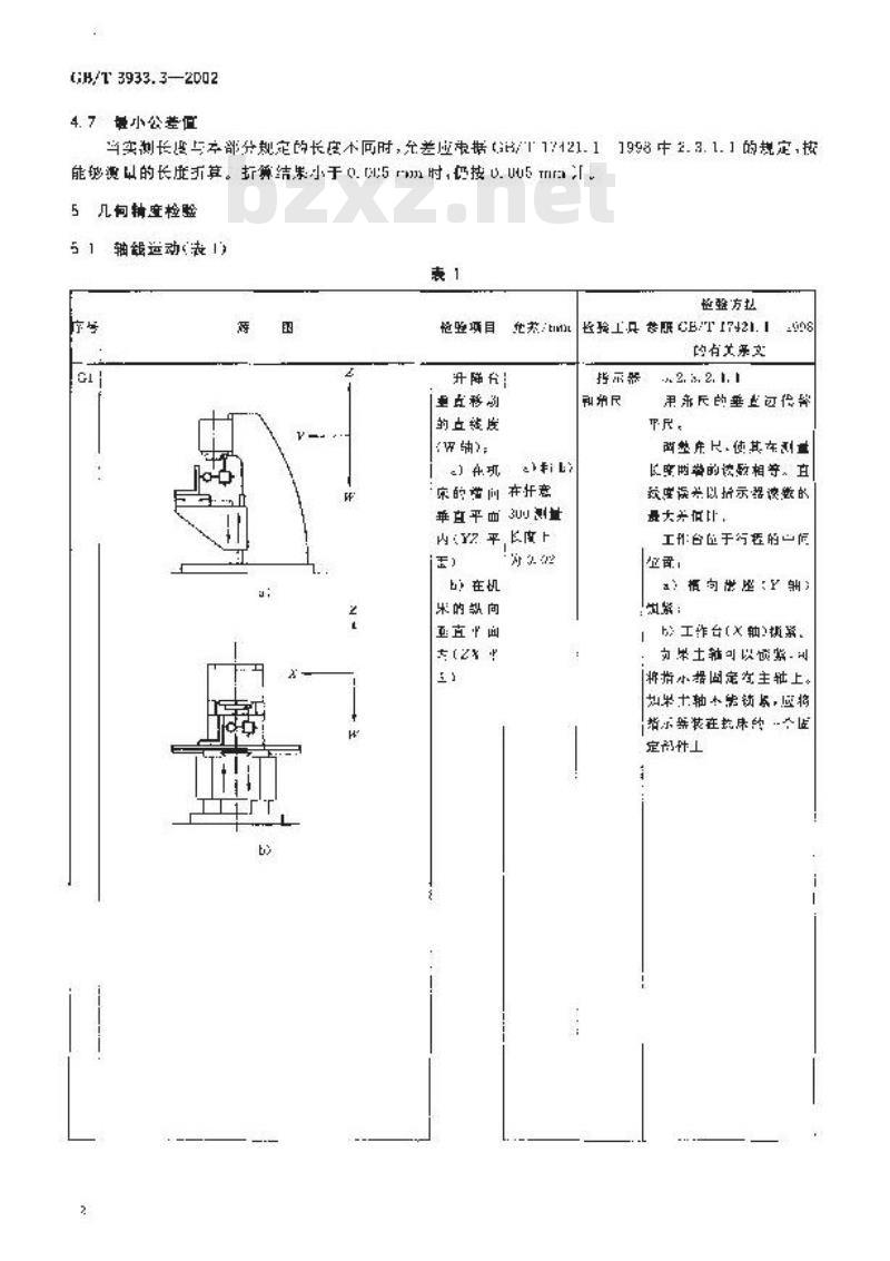 GB/T 3933.3-2002 升降台铣床检验条件 精度检验 第3部分：立式铣床