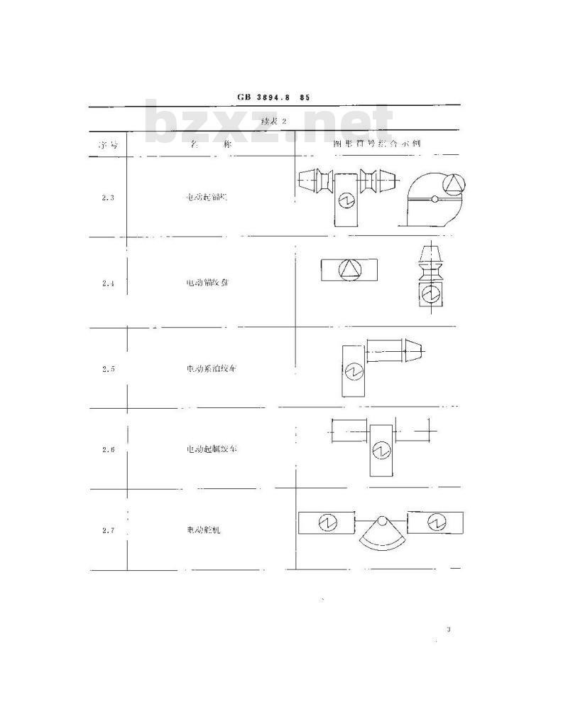 GB 3894.8-1985 船舶布置图图形符号 甲板机械