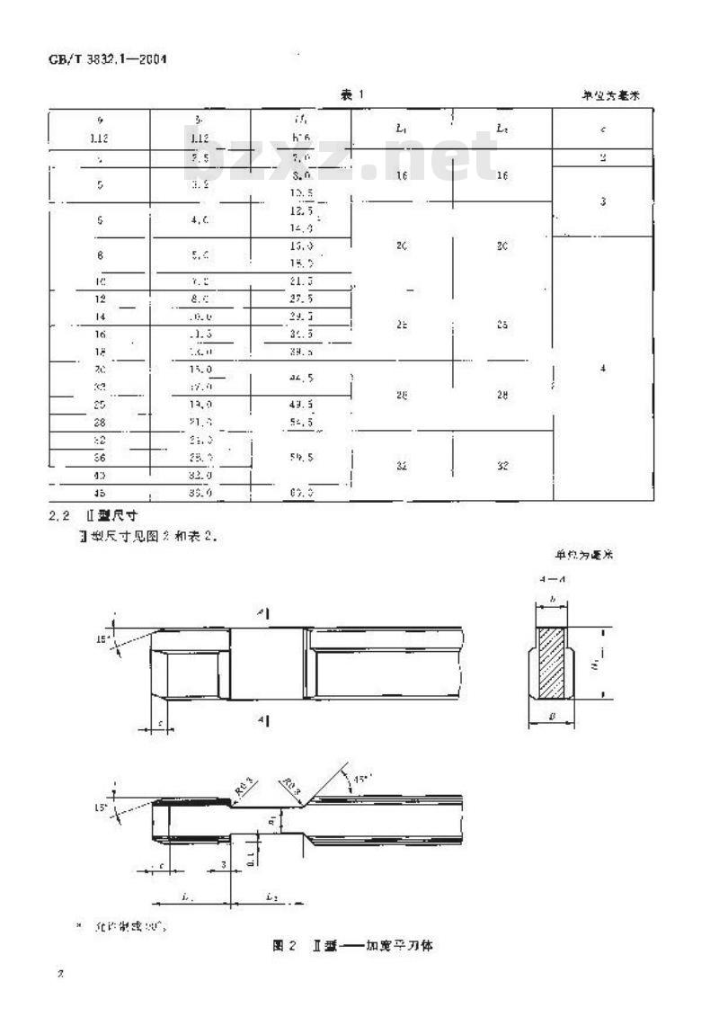 GB/T 3832.1-2004 拉刀柄部 第1部分：矩形柄