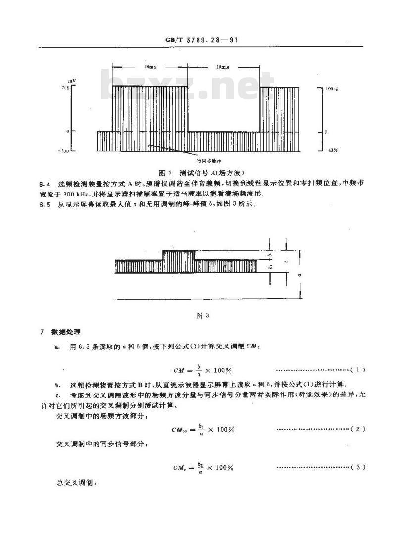 GB/T 3789.28-1991 发射管电性能测试方法 交叉调制的测试方法