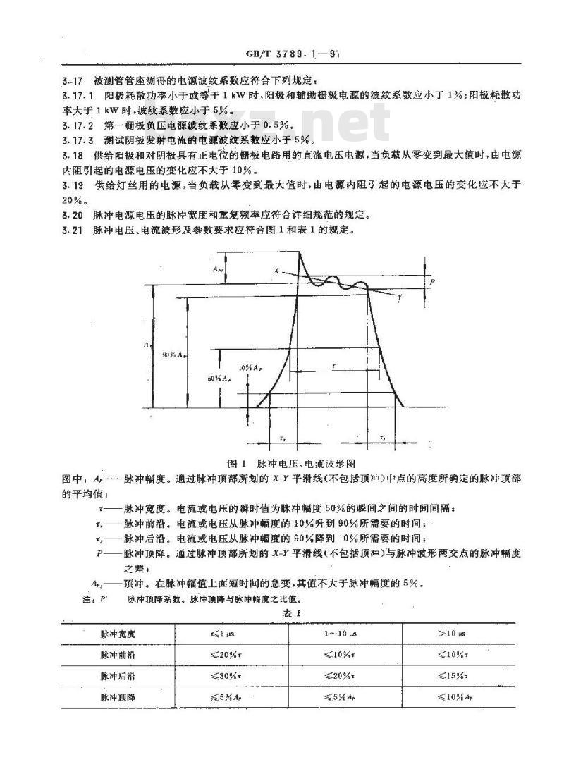 GB/T 3789.1-1991 发射管电性能测试方法 总则