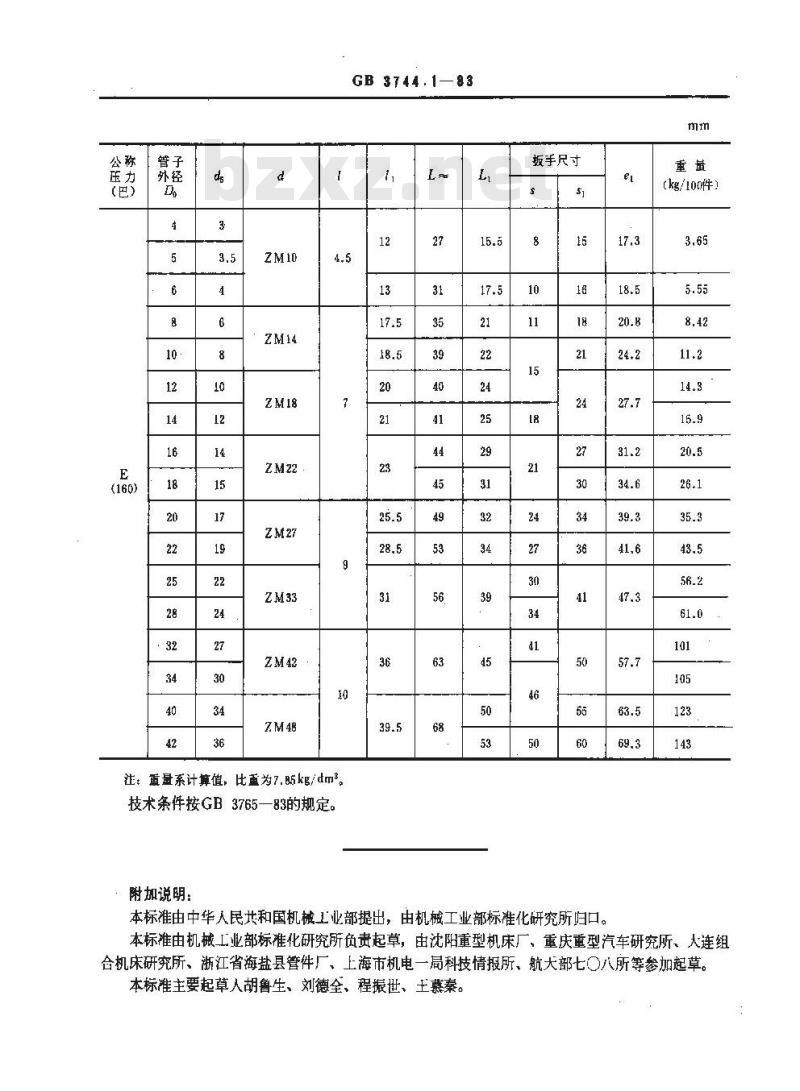 GB/T 3744.1-1983 卡套式锥螺纹直角三通管接头