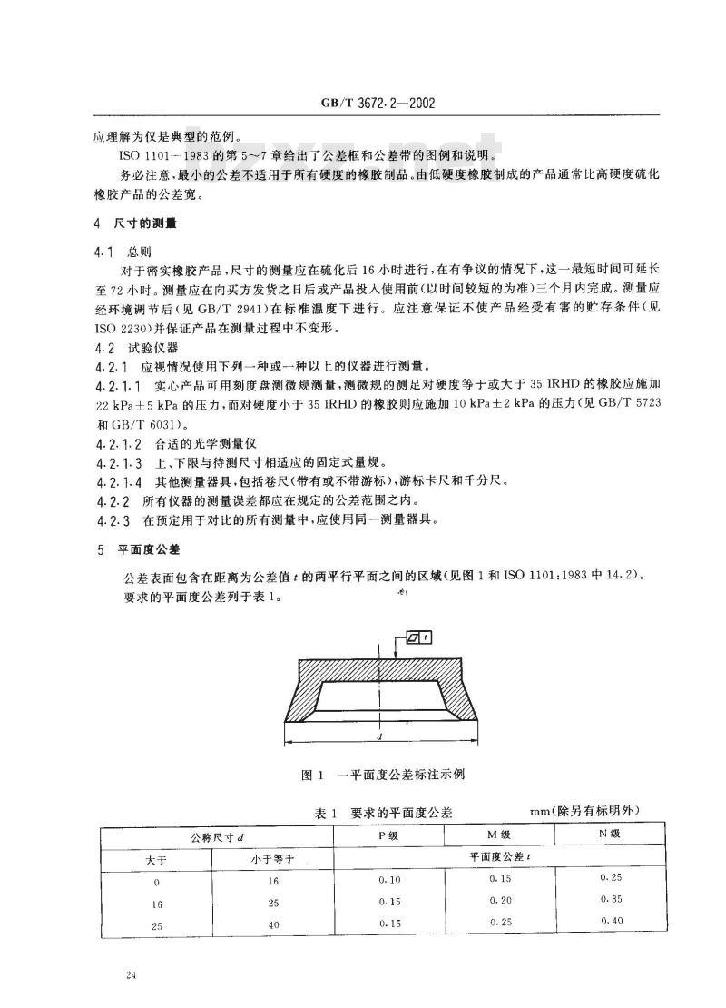 GB/T 3672.2-2002 橡胶制品的公差 第2部分：几何公差
