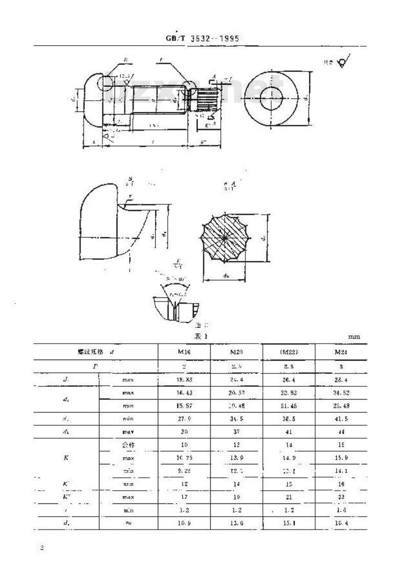 GB/T 3632-1995 钢结构用扭剪型高强度螺栓连接副