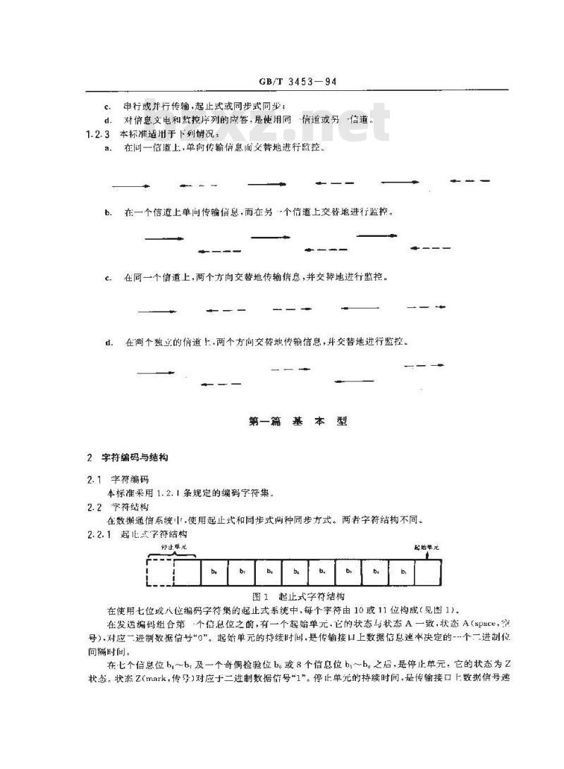 GB/T 3453-1994 数据通信基本型控制规程