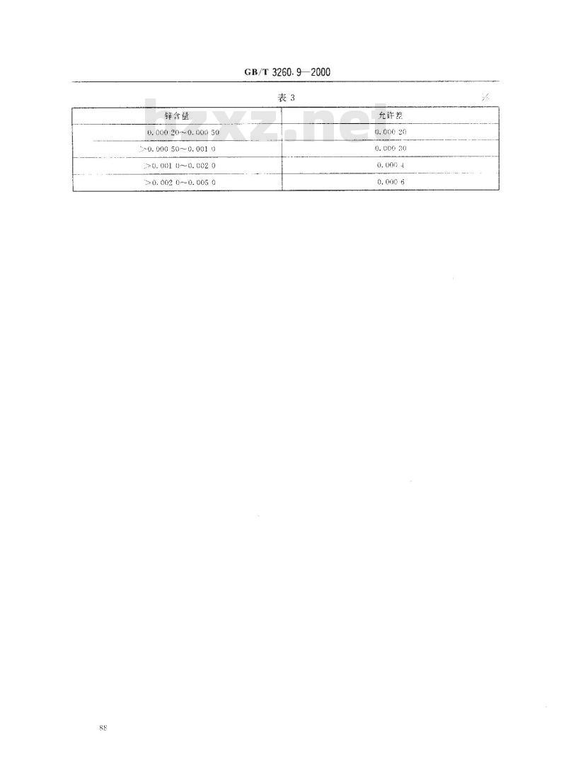 GB/T 3260.9-2000 锡化学分析方法 铅、铜、锌量的测定