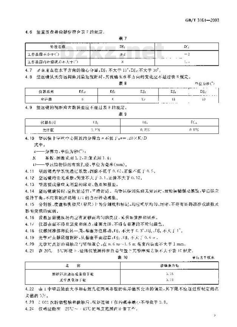 GB/T 3161-2003 光学经纬仪
