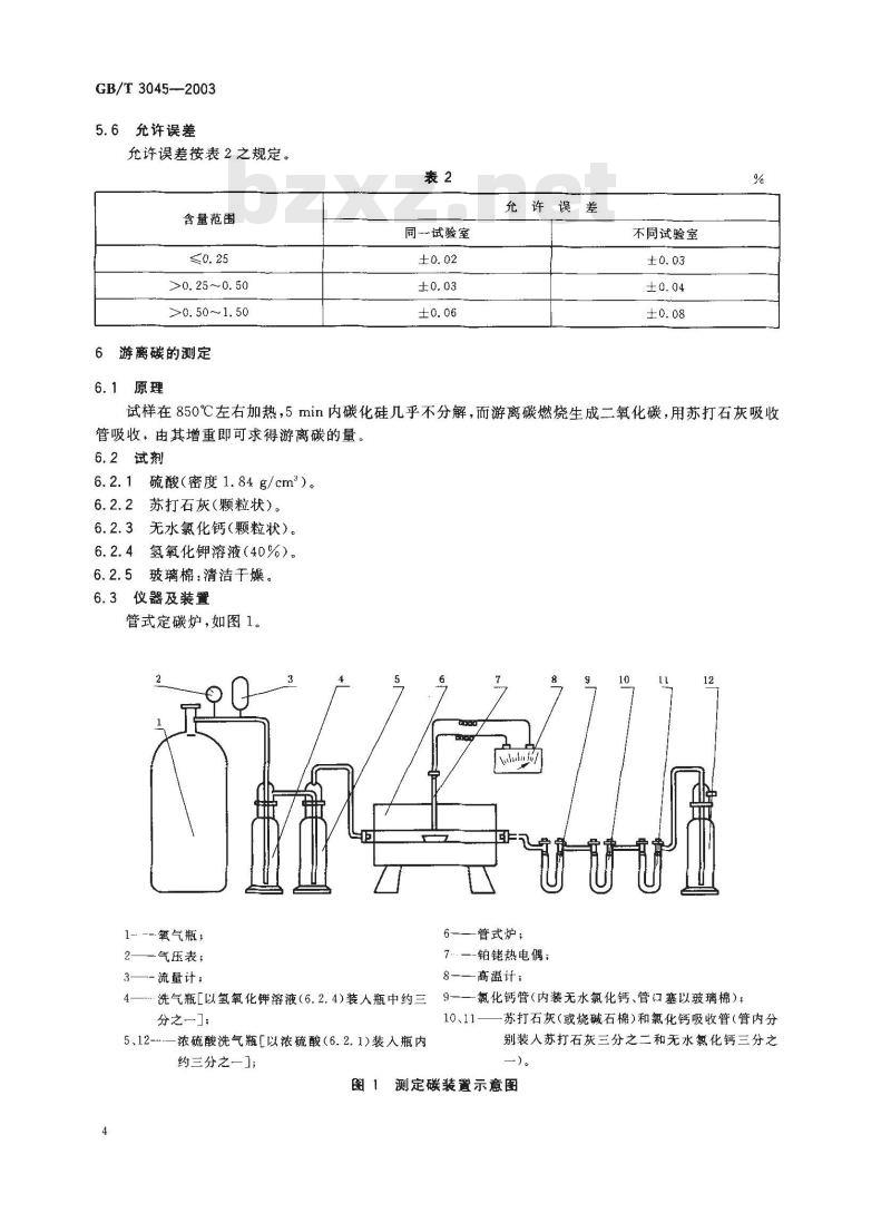 GB/T 3045-2003 普通磨料 碳化硅化学分析方法
