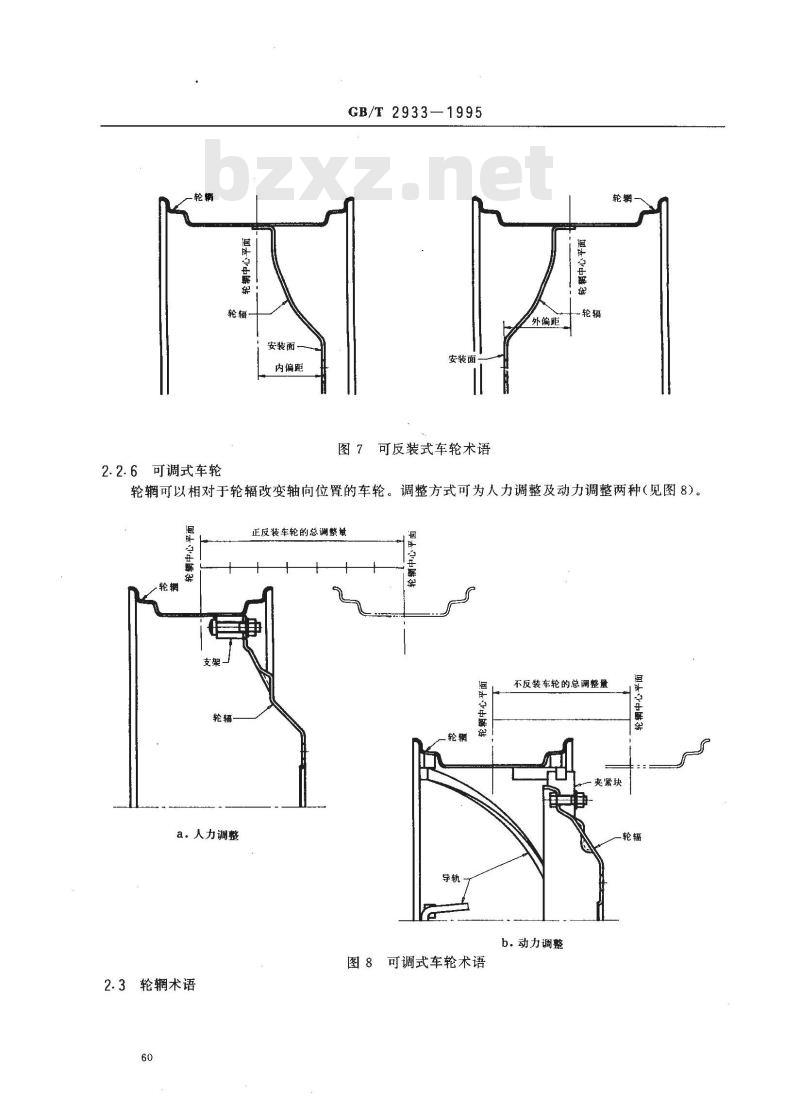 GB/T 2933-1995 充气轮胎用车轮和轮辋的术语、规格代号和标志