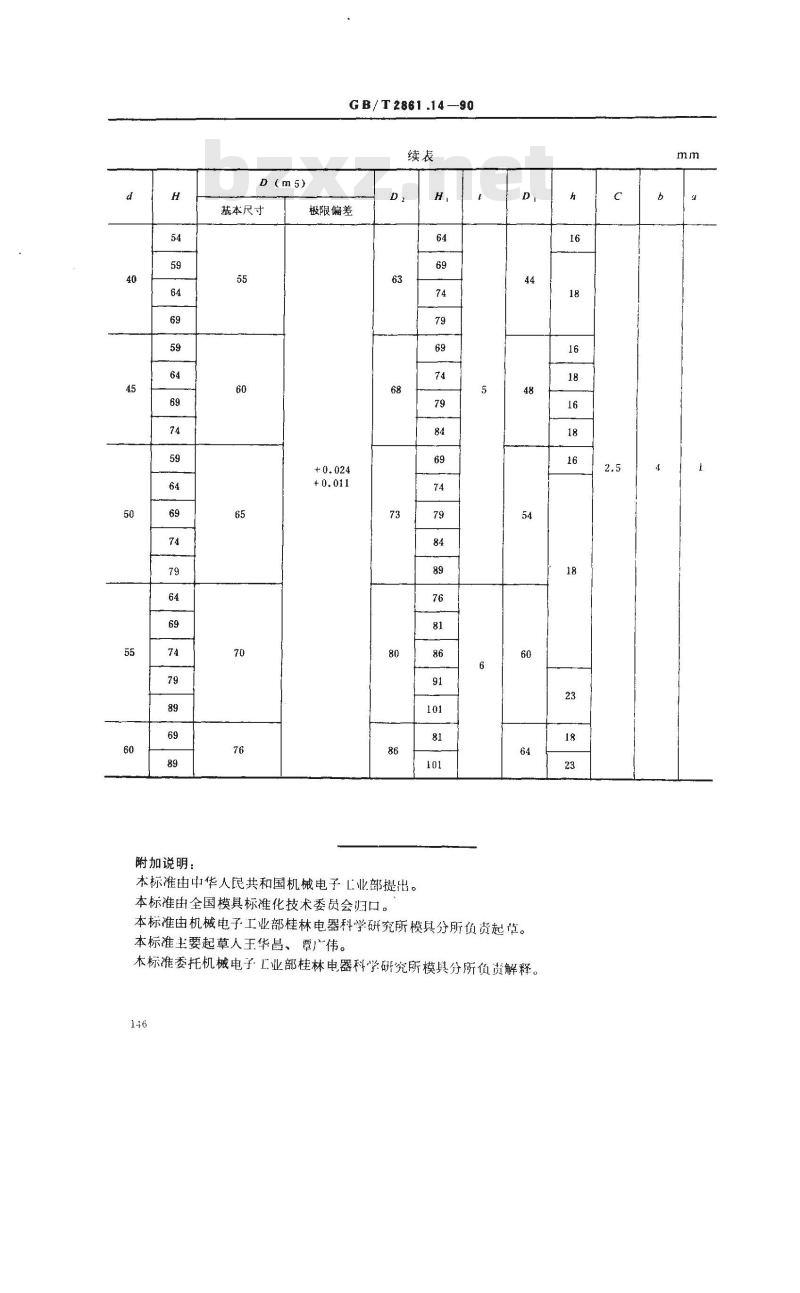 GB/T 2861.14-1990 冲模导向装置 衬套