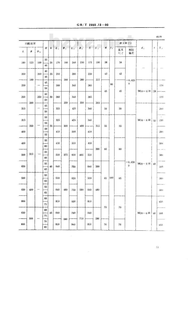 GB/T 2855.13-1990 冲模滑动导向模座 四导柱上模座
