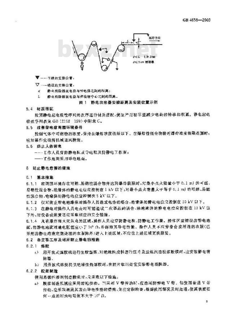 GB 4655-2003 橡胶工业静电安全规程