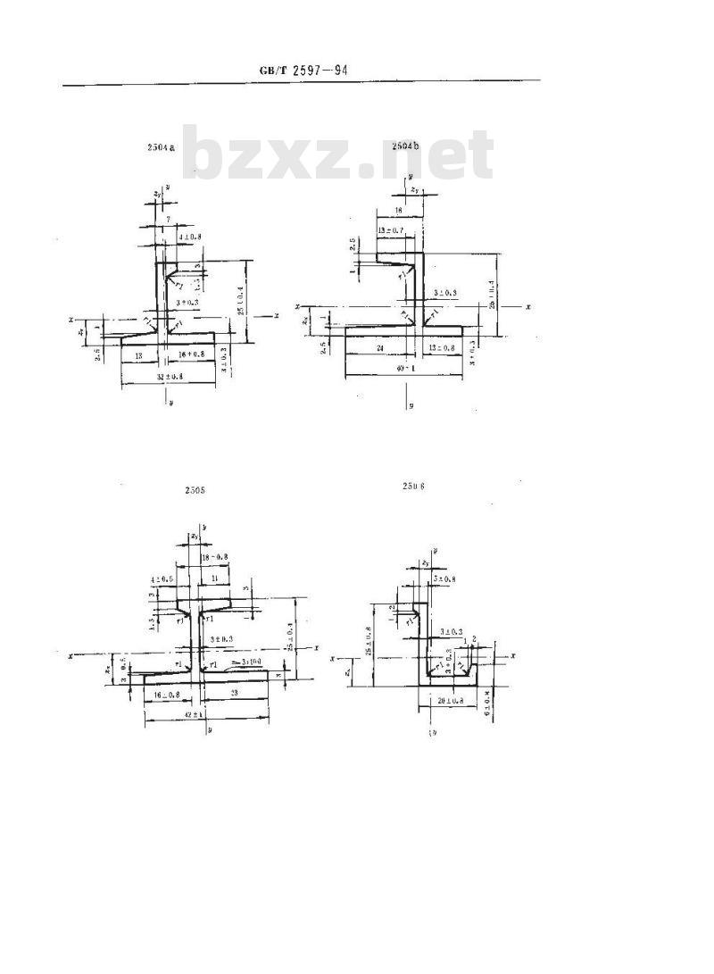 GB/T 2597-1994 窗框用热轧型钢