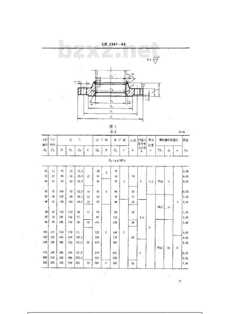 GB 2507-1989 船用焊接铜法兰(四进位)