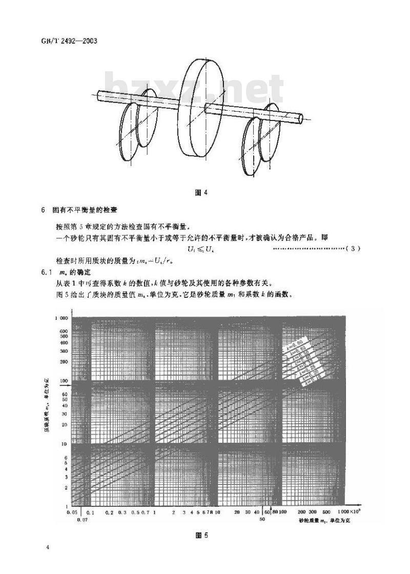 GB/T 2492-2003 普通磨具 交付砂轮允许的不平衡量 测量