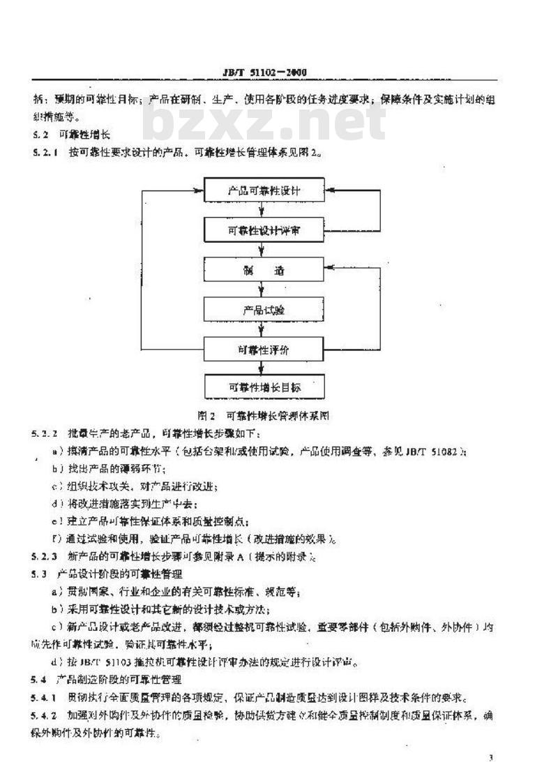 JB/T 51102-2000 拖拉机制造厂产品可靠性管理办法