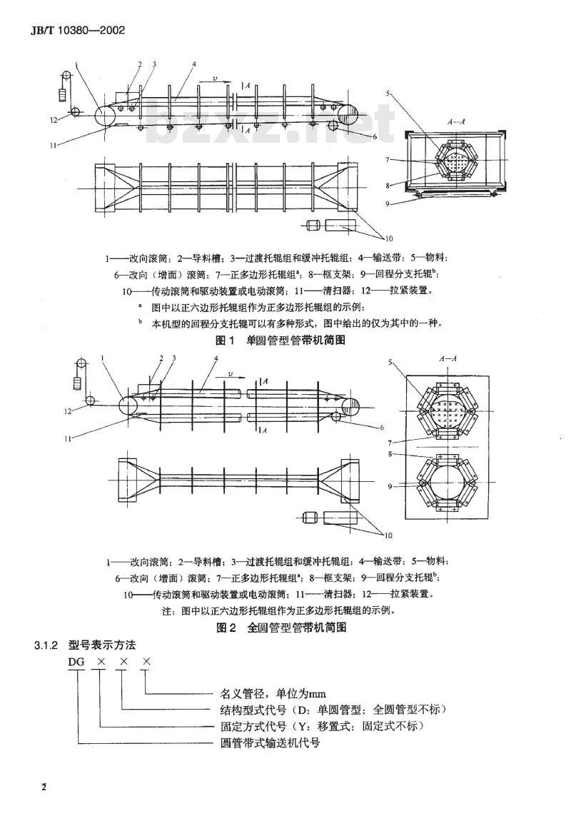 JB/T 10380-2002 圆管带式输送机