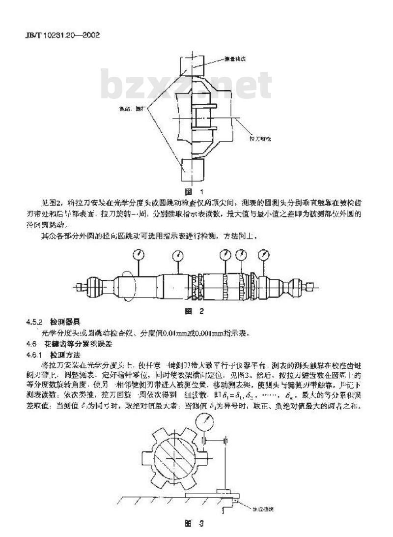 JB/T 10231.20-2002 刀具产品检测方法 第20部分：矩形花键拉刀
