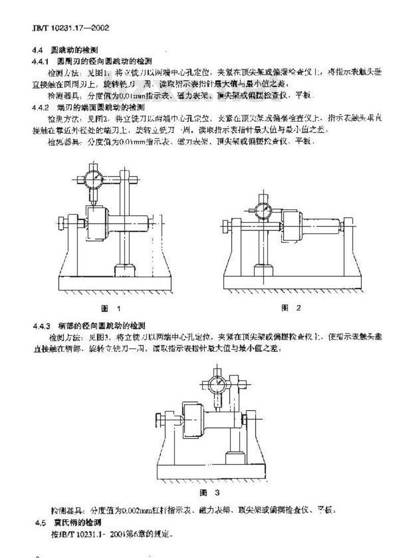 JB/T 10231.17-2002 刀具产品检测方法 第17部分：可转位立铣刀