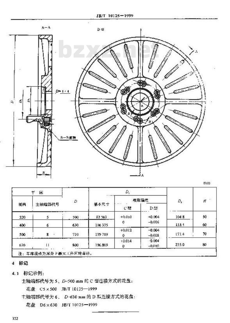 JB/T 10125-1999 机床夹具零件及部件 花盘