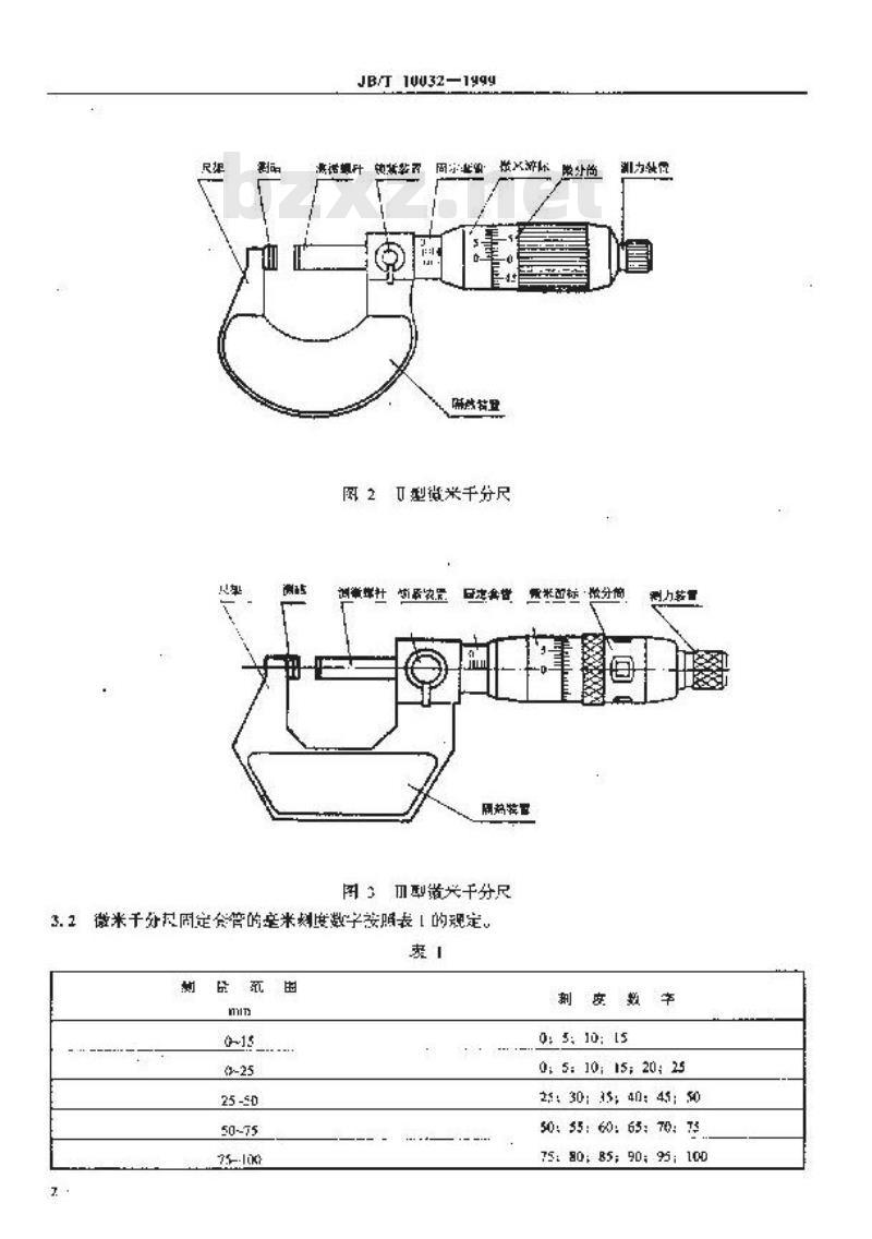 JB/T 10032-1999 微米千分尺