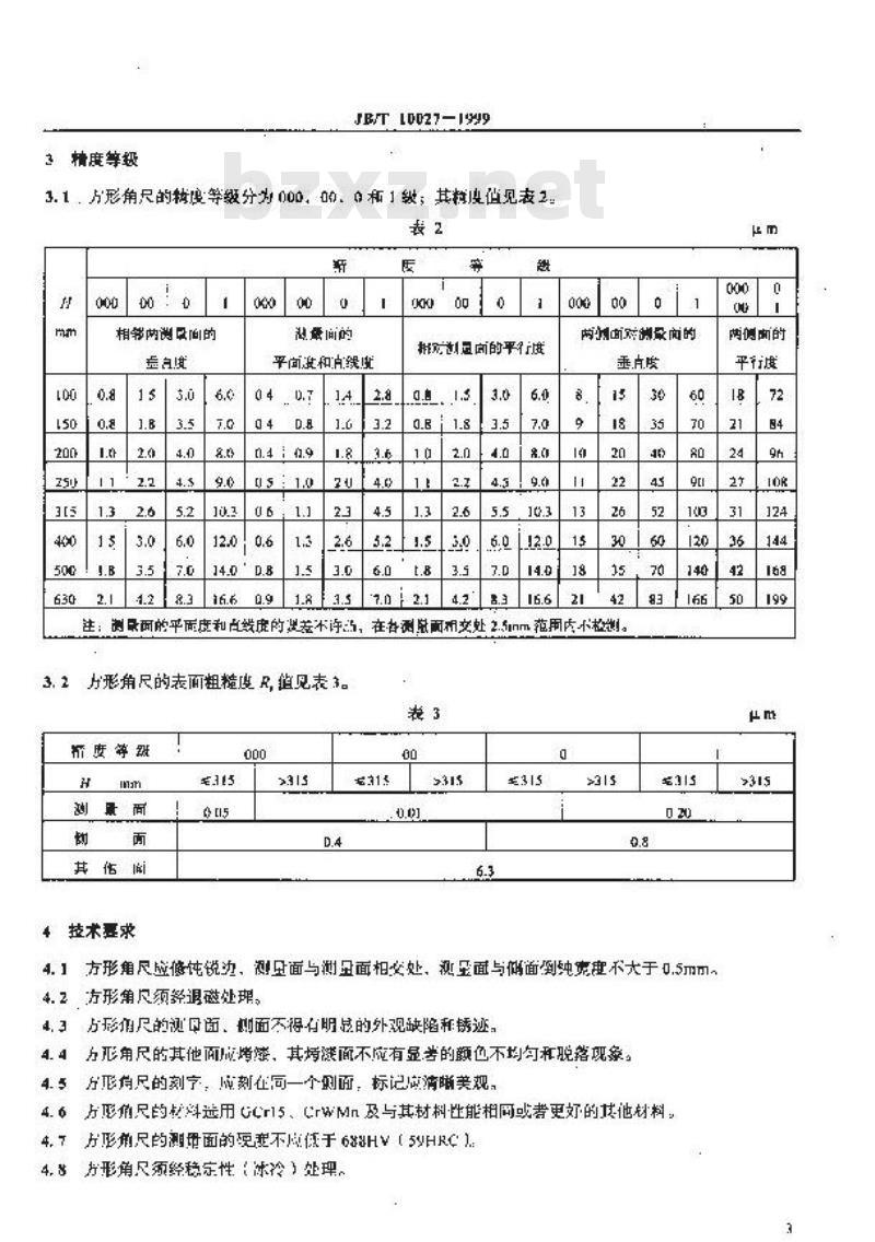JB/T 10027-1999 方形角尺
