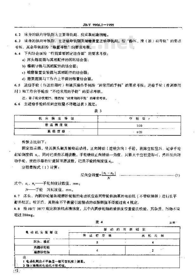 JB/T 9906.2-1999 内圆磨床 技术条件