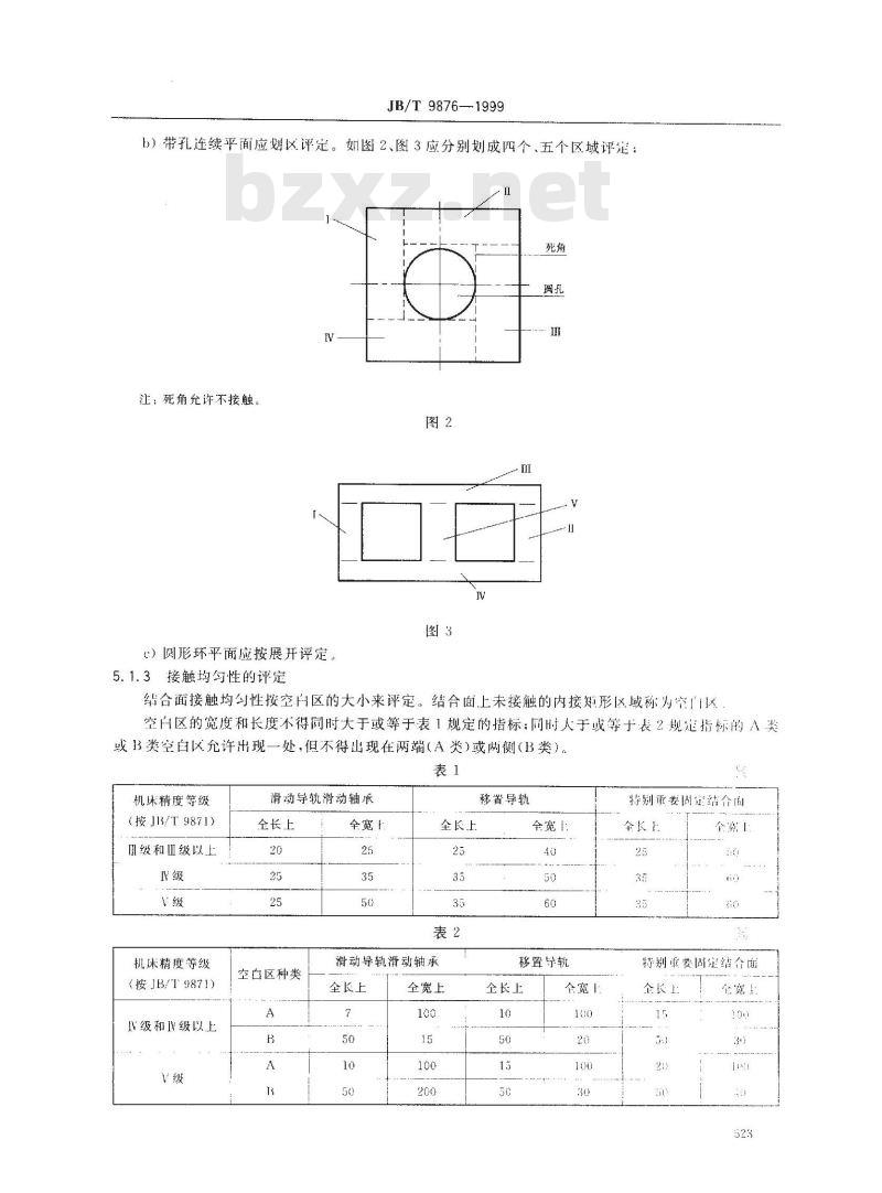 JB/T 9876-1999 金属切削机床 结合面涂色法检验及评定