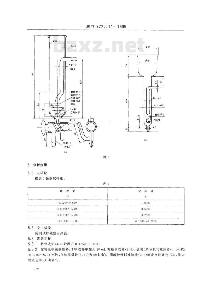 JB/T 9220.11-1999 铸造化铁炉酸性炉渣化学分析方法 燃烧-碘酸钾容量法测定硫量