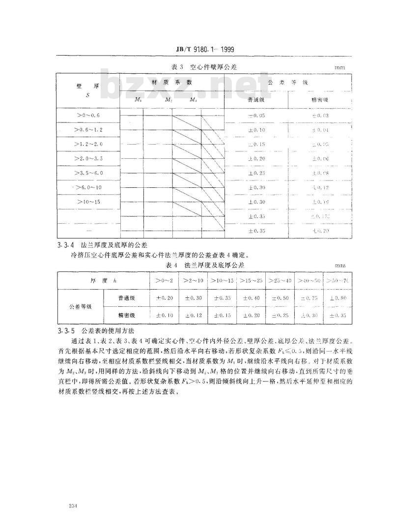 JB/T 9180.1-1999 钢制冷挤压件 公差