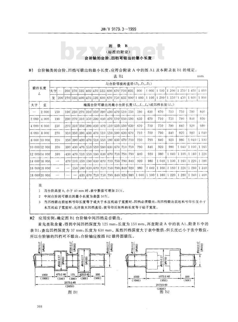 JB/T 9179.3-1999 水压机上自由锻件机械加工余量与公差 台阶轴类