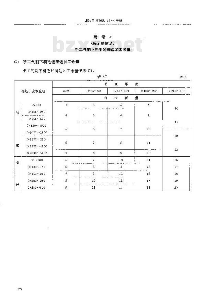JB/T 9168.11-1998 切削加工通用工艺守则 下料
