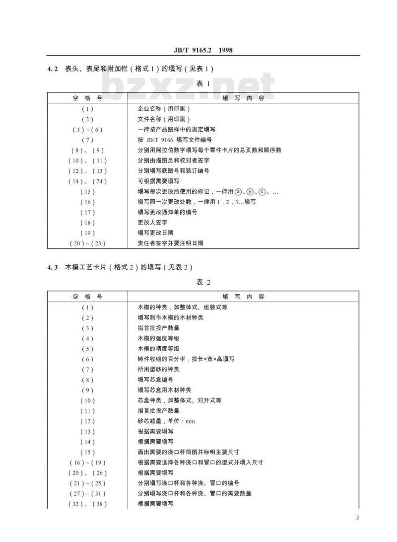 JB/T 9165.2-1998 工艺规程格式