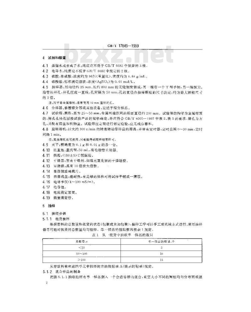 GB/T 17849-1999 涂覆涂料前钢材表面处理 喷射清理用非金属磨料的试验方法