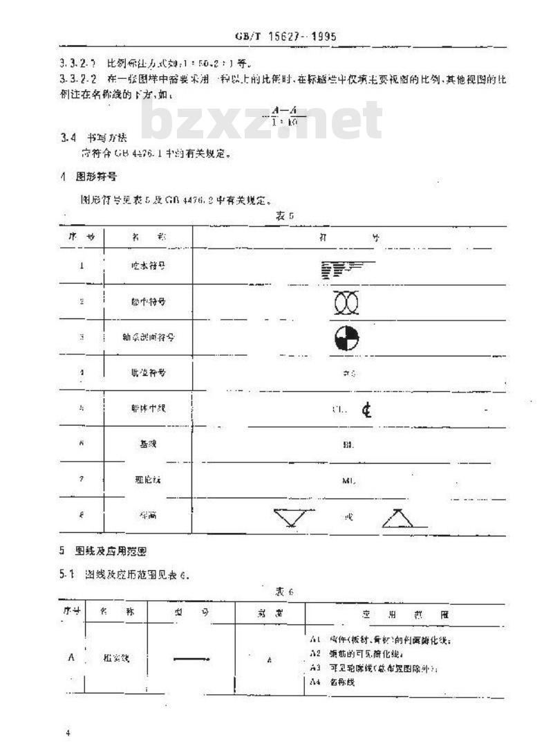 GB/T 15627-1995 水泥船船体制图
