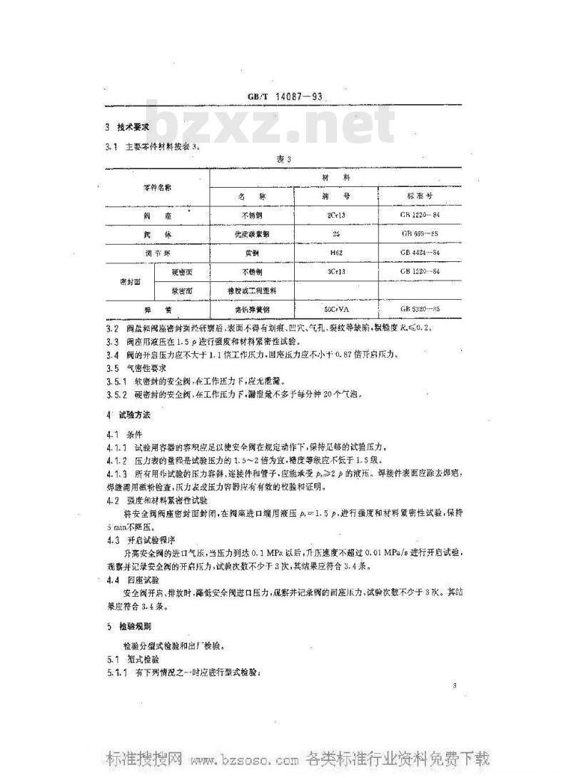 GB/T 14087-1993 船用空气瓶安全阀