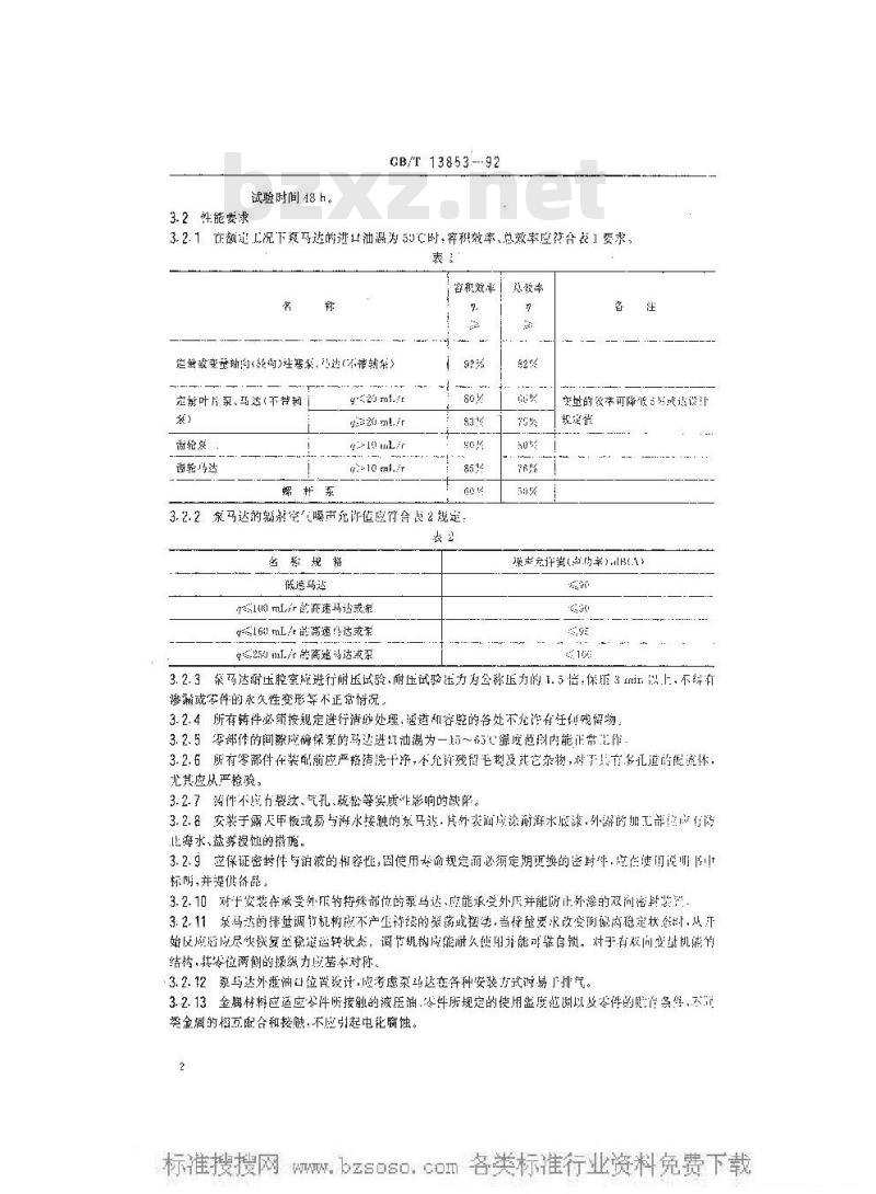 GB/T 13853-1992 船用液压泵马达技术条件