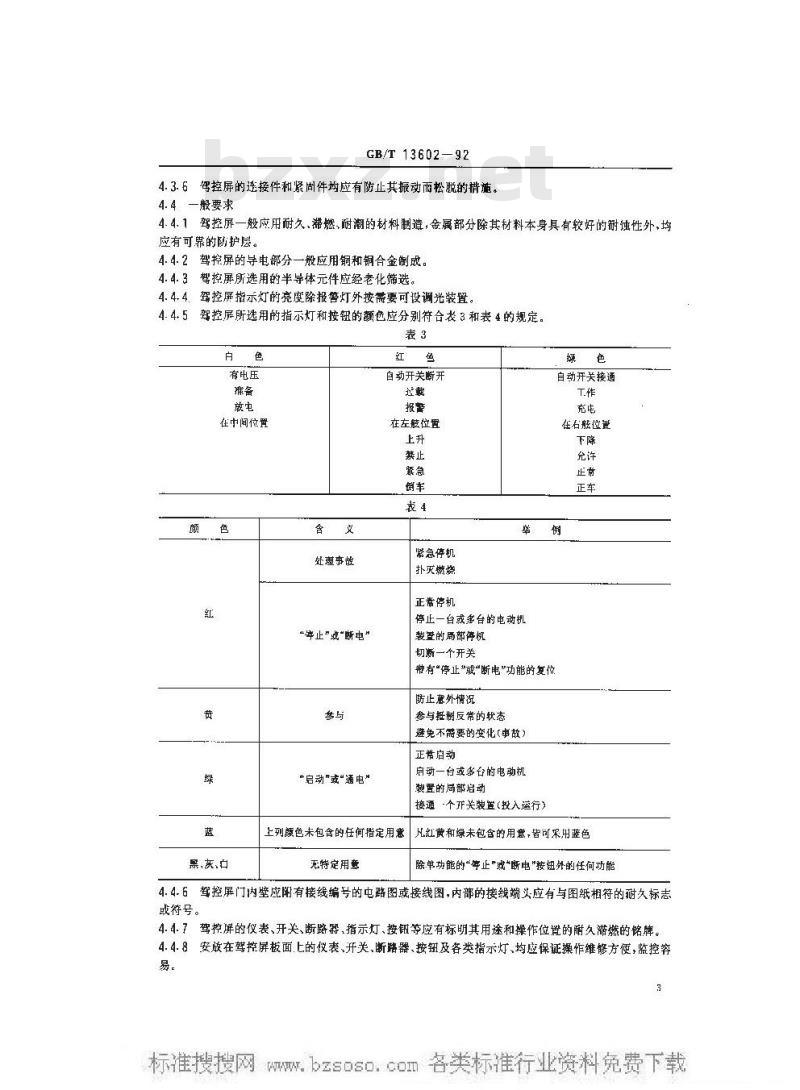 GB/T 13602-1992 船舶驾驶室集中控制屏(台)技术条件