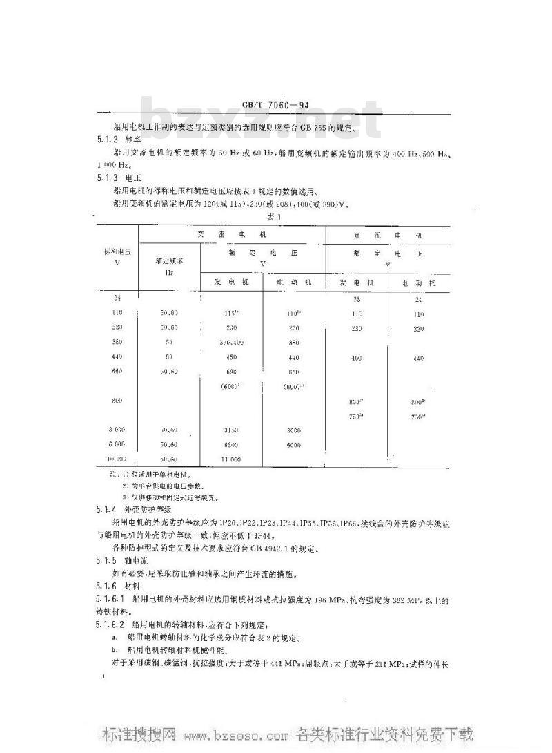 GB/T 7060-1994 船用旋转电机基本技术要求