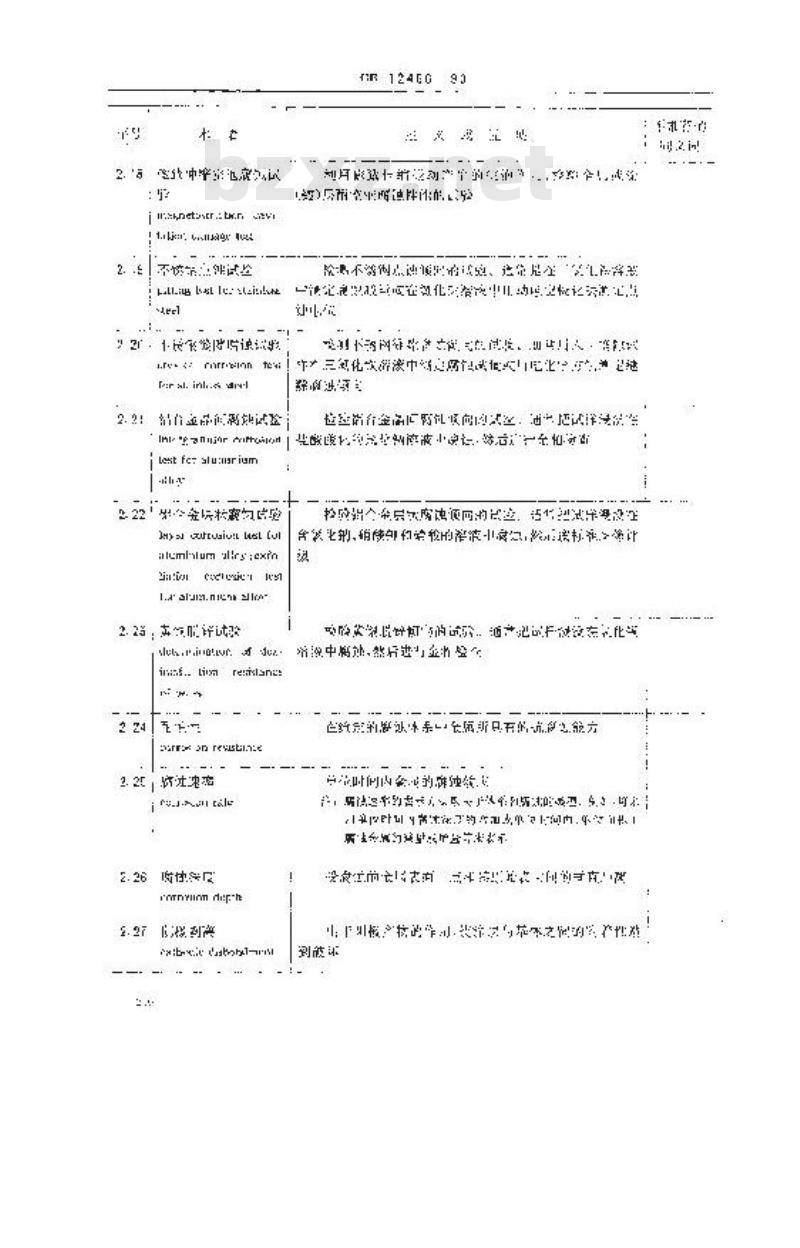 GB 12466-1990 船舶及海洋工程腐蚀与防护术语
