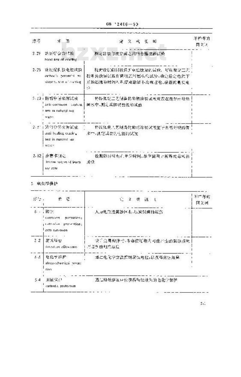 GB 12466-1990 船舶及海洋工程腐蚀与防护术语