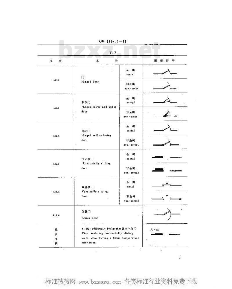 GB 3894.1-1983 船舶布置图图形符号 舱壁、门、窗及舱壁孔，舱口及舱口盖